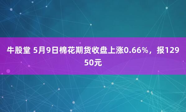牛股堂 5月9日棉花期货收盘上涨0.66%，报12950元